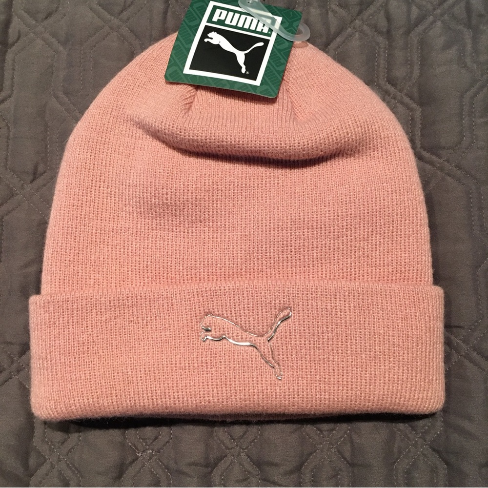 PUMA Ribbed Cuff Beanie light pink